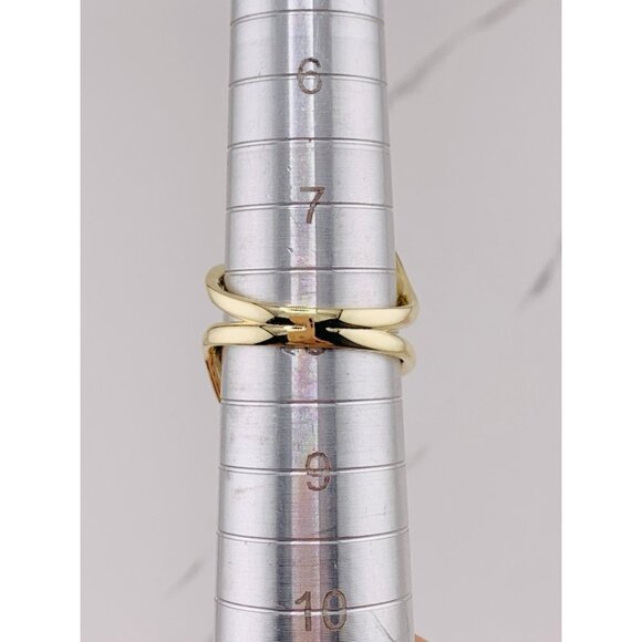 10k gold ring abstract chunky polished design size - Picture 6 of 8